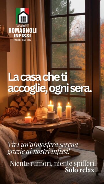 🏡 𝑳𝒂 𝒄𝒂𝒔𝒂 𝒄𝒉𝒆 𝒕𝒊 𝒂𝒄𝒄𝒐𝒈𝒍𝒊𝒆, 𝒐𝒈𝒏𝒊 𝒔𝒆𝒓𝒂.
Quando il freddo bussa alla porta, i nostri infissi ti offrono protezione, comfort ed eleganza.
Con gli 𝐈𝐧𝐟𝐢𝐬𝐬𝐢 𝐂𝐚𝐬𝐚𝐟𝐨𝐫𝐭𝐞 𝐑𝐨𝐦𝐚𝐠𝐧𝐨𝐥𝐢, ogni stagione sarà vissuta nel massimo benessere.
💚 Con 𝑪𝒂𝒔𝒂𝒇𝒐𝒓𝒕𝒆 𝑹𝒐𝒎𝒂𝒈𝒏𝒐𝒍𝒊, il comfort è di casa.
𝑁𝑒𝑠𝑠𝑢𝑛 𝑟𝑢𝑚𝑜𝑟𝑒, 𝑛𝑒𝑠𝑠𝑢𝑛𝑜 𝑠𝑝𝑖𝑓𝑓𝑒𝑟𝑜, 𝑠𝑜𝑙𝑜 𝑟𝑒𝑙𝑎𝑥. ✨
👉🏻 Contattaci e scopri il piacere di sentirti davvero a casa.
_______
📍 Largo Giubelli, 3 – Grosseto
📱 347 7941092 | ☎️ 0564 417094
📧 info@casafortesrl.it
🌐 www.casafortesrl.it
#CasaforteRomagnoli #Infissi #Comfort #Relax #CasaAccogliente #VivereLaCasa #Autunno